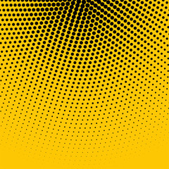 abstract yellow background with black halftone