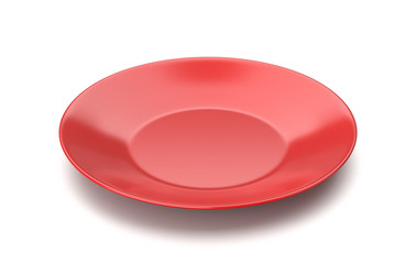 Empty Red Plate