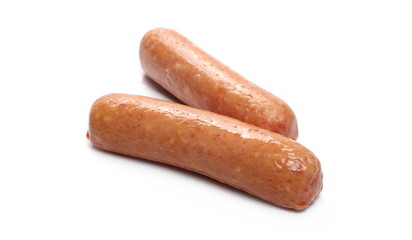Sausages isolated on white background