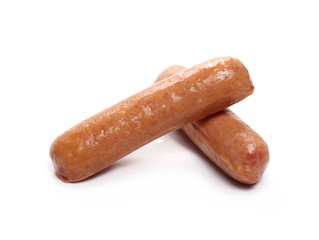Sausages isolated on white background