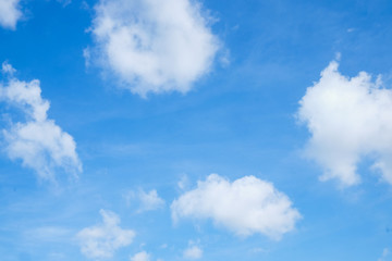 The vast blue sky and clouds sky, Blue sky with clouds with the copy space at the middle of the photo, abstract background