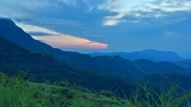 Time lapse , Farmland Cabbage growing and natural attractions on the high peaks and largest in Thailand, Location at the Phu Thap Boek  of Wang Ban, Lom Kao District Phetchabun Province