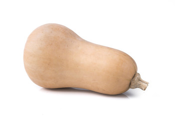 Fresh butternut squash isolated on a white