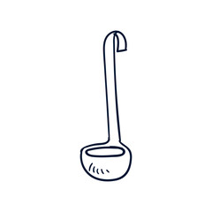 ladle kitchen utensil doodle