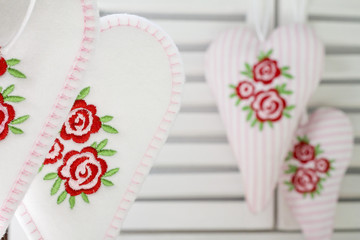 Haftowane serca na Walentynki © B.M.