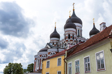 Fototapeta na wymiar St. Alexander Nevsky Cathedral in Tallinn, Estonia