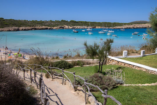 Son Parc beach in Menorca, Spain