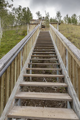 Big staircase in five finger rapids. The largest staircase in Yukon Canada.