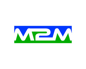 letters m2m linked design logo vector