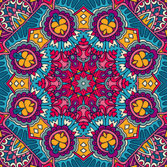 Mandala. Colorful ethnic round ornament. Vector art