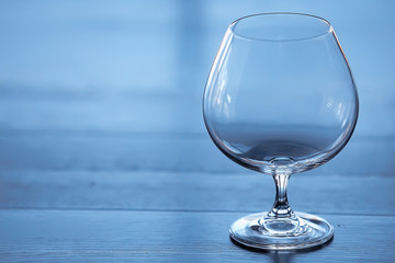 empty wine glasses restaurant interior serving / beautifully served glass wine glasses