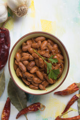 Cooked white beans