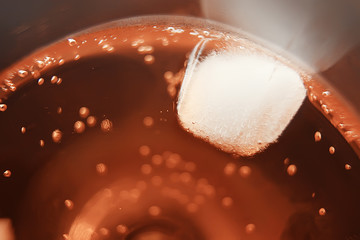 alcoholic orange cocktail in a glass aperol