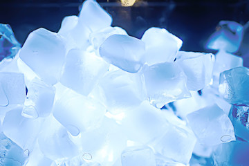 ice cubes texture / blue ice cubes texture, background freshness frost
