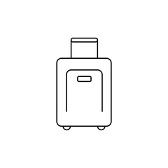 Line icon- travel bag. Outline concept for websites, infographic, mobile applications. Vector illustration on white background
