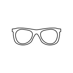 Glasses line icon, outline vector sign, linear pictogram isolated on white. logo illustration