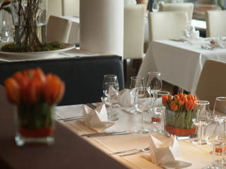 Restaurant mit Dekoration