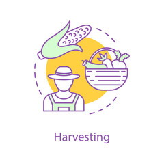 Harvesting concept icon