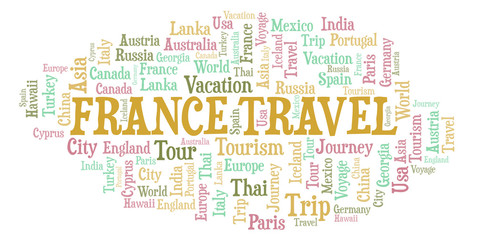 Obraz premium France Travel word cloud.