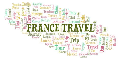 Fototapeta premium France Travel word cloud.