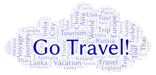 Obraz premium Go Travel! word cloud.