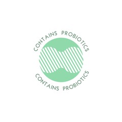Probiotics logo. Bacteria logo. Concept of healthy nutrition ingredient for therapeutic purposes. Simple flat style trend modern logotype graphic design isolated