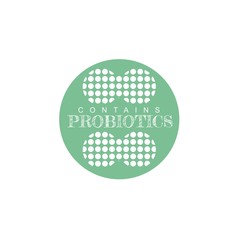 Probiotics logo. Bacteria logo. Concept of healthy nutrition ingredient for therapeutic purposes. Simple flat style trend modern logotype graphic design isolated