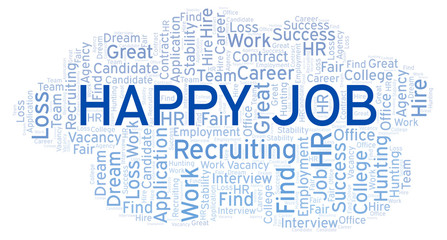 Happy Job word cloud.