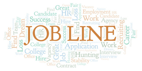 Obraz premium Job Line word cloud.
