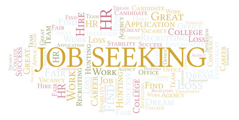 Fototapeta premium Job Seeking word cloud.