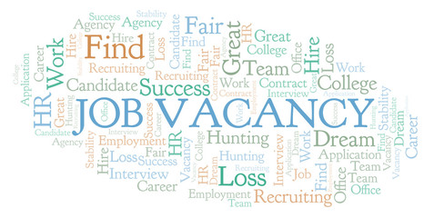 Job Vacancy word cloud.