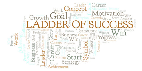 Ladder Of Success word cloud.