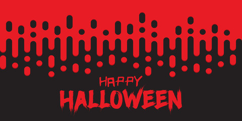 Happy Halloween background. Red background with rounded lines