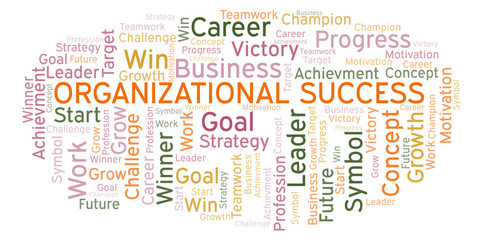 Fototapeta premium Organizational Success word cloud.