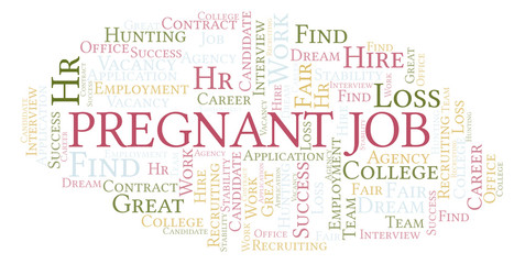 Pregnant Job word cloud.