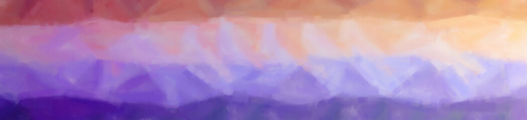 Illustration of purple and yellow Dry Brush Oil Paint background, abstract banner.
