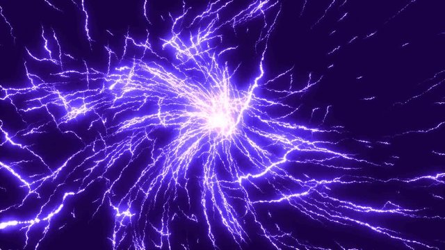 Purple electric lightning