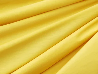 Foto op Plexiglas Yellow fabric texture background © srckomkrit