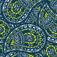 Seamless pattern of beautiful paisley cucumbers African, Turkish, Indian, Persian. Vector illustration