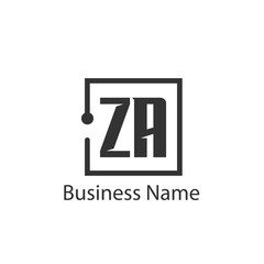 Initial Letter ZA Logo Template Design