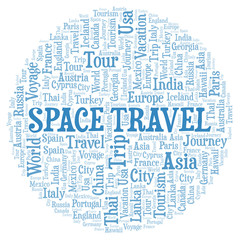 Space Travel word cloud.