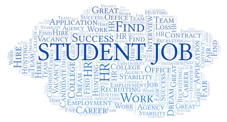 Student Job word cloud.