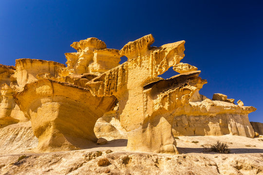 Bolnuevo Mazarron eroded sandstones in Murcia spain