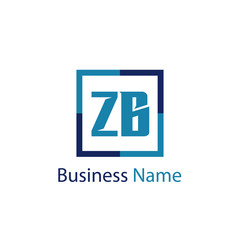 Initial Letter ZB Logo Template Design