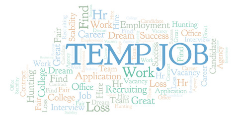 Temp Job word cloud.