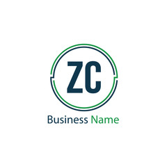 Initial Letter ZC Logo Template Design