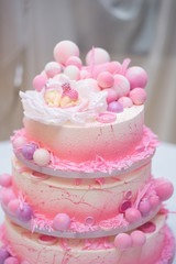 first birthday cake. beautiful cake for the first birthday of the little princess