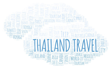 Obraz premium Thailand Travel word cloud.