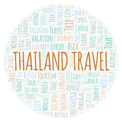 Obraz premium Thailand Travel word cloud.