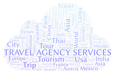 Travel Agency Services word cloud.